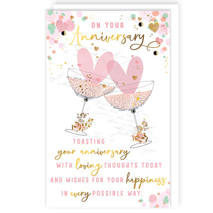 On Your Anniversary Embellished Anniversary Greeting Card