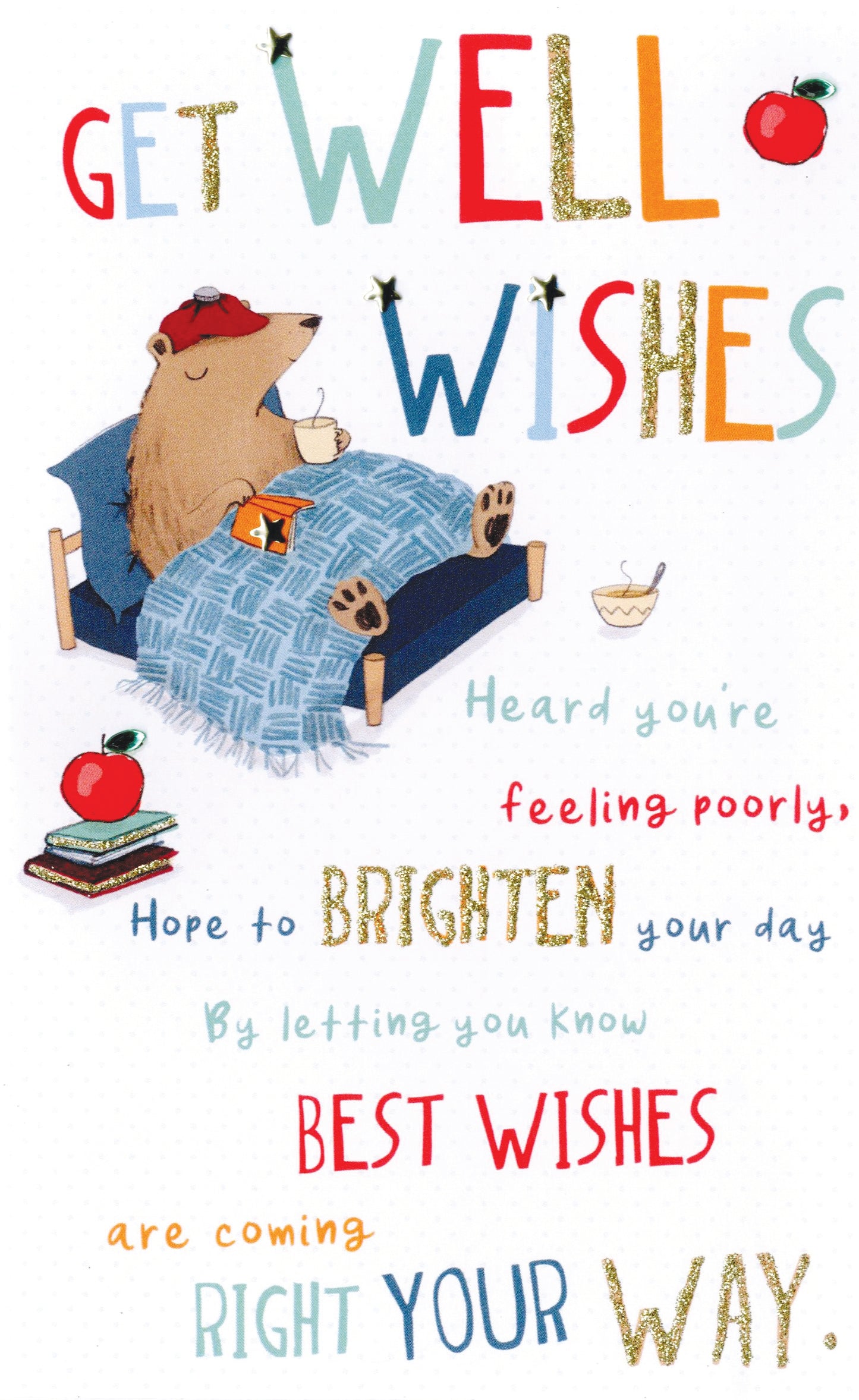 Get Well Wishes Embellished Get Well Soon Greeting Card