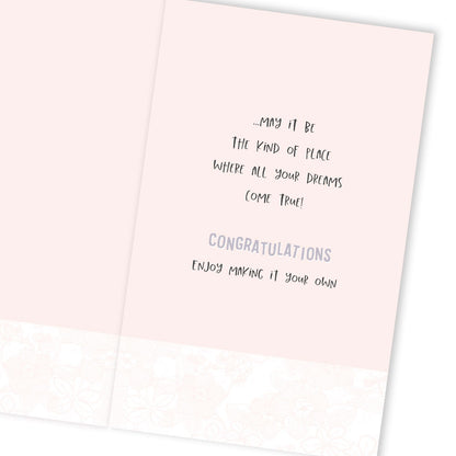 Happy New Home Embellished New Home Greeting Card