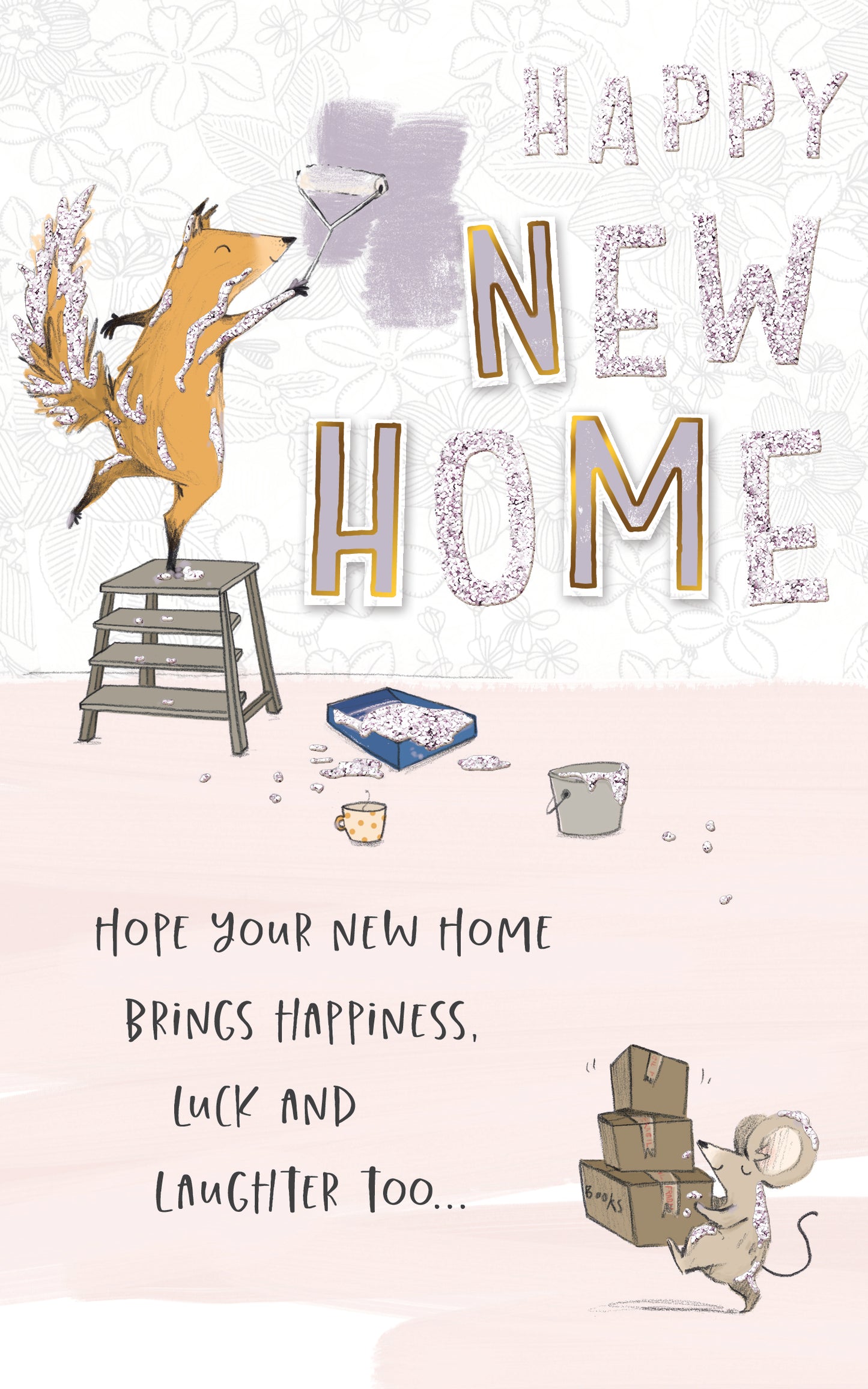 Happy New Home Embellished New Home Greeting Card