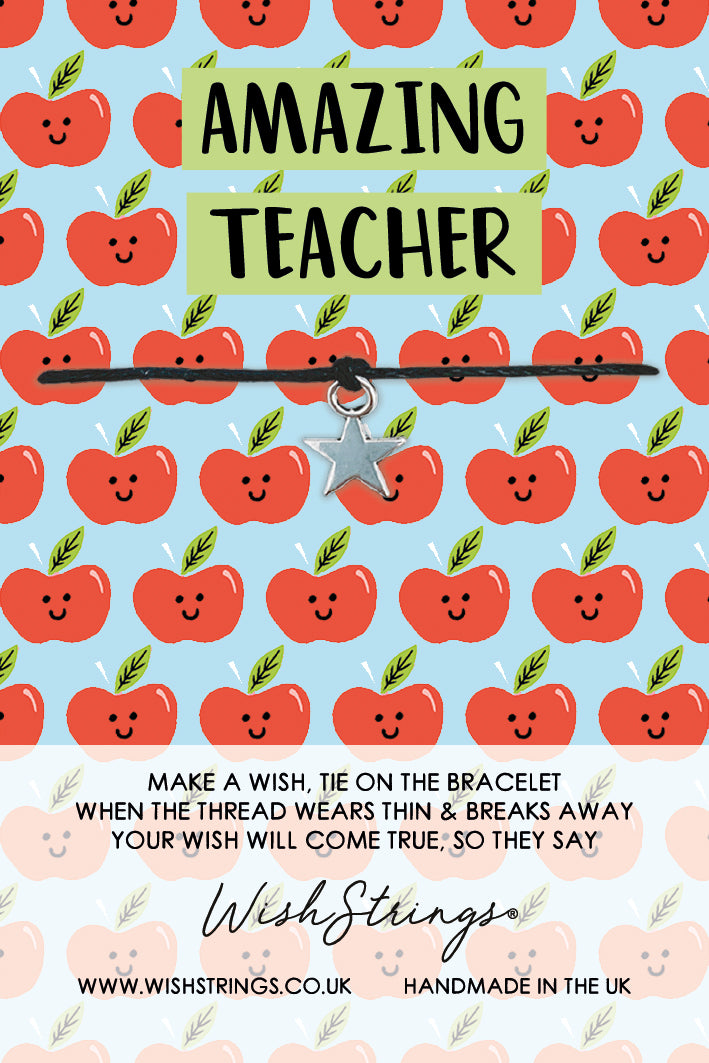 Amazing Teacher Tomato Pattern Wish String Bracelet With Lucky Charm