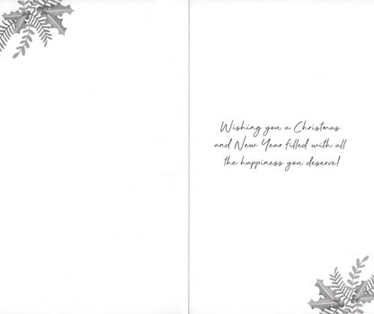 Daughter So Much Love Embellished Christmas Card Hand-Finished