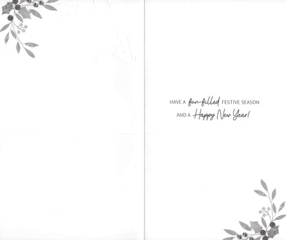 Sister & Brother-In-Law Embellished Christmas Card Hand-Finished