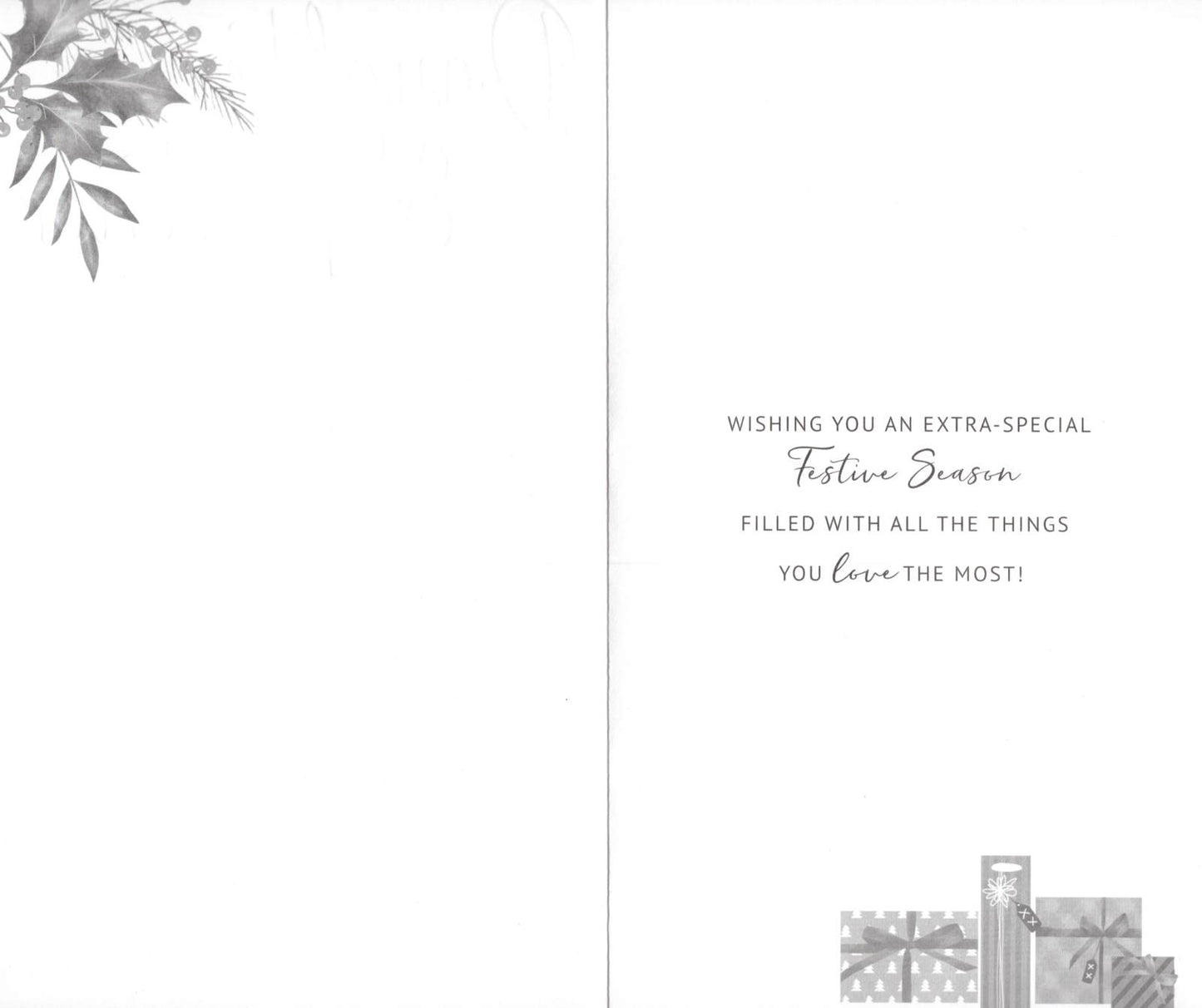 Daughter & Her Partner Embellished Christmas Card Hand-Finished