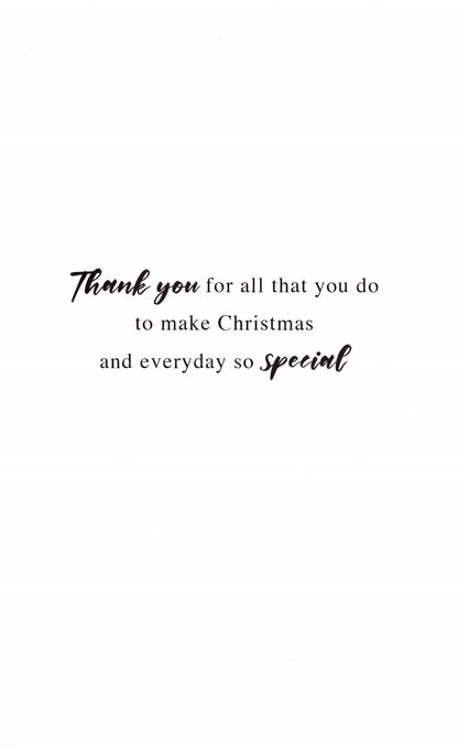 Darling Wife Festive Robin Embellished Christmas Card