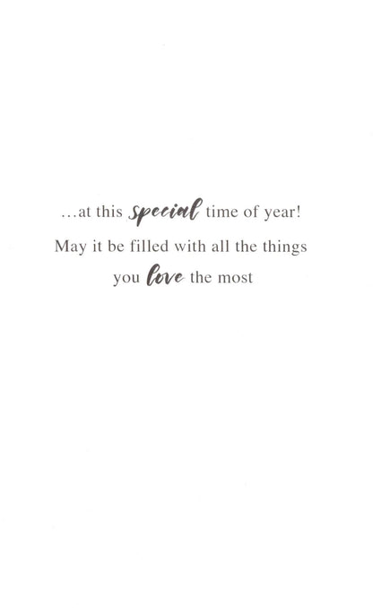 Beautiful Wife Tree Of Hearts Embellished Christmas Card