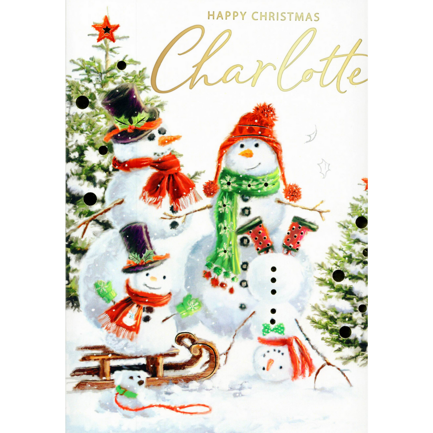 Personalised Charlotte Singing Musical Christmas Card