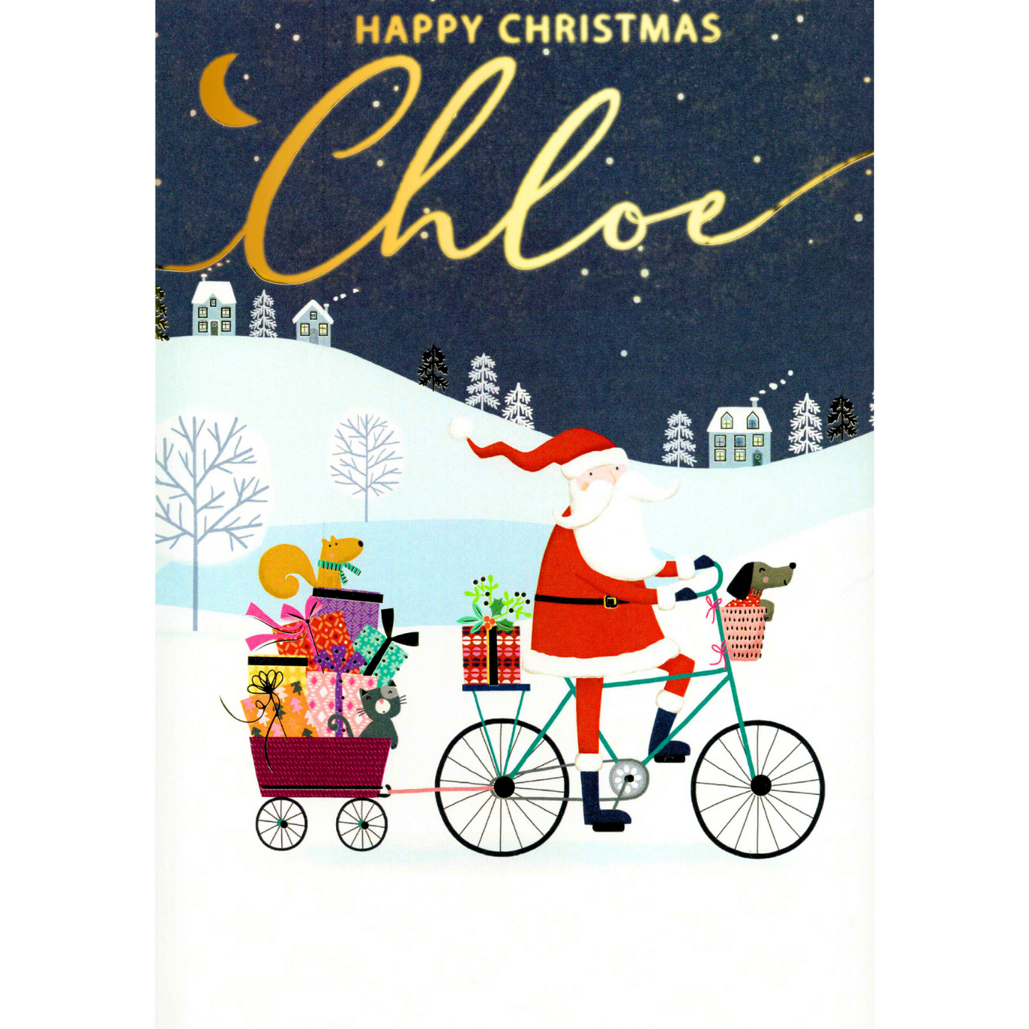 Personalised Chloe Singing Musical Christmas Card