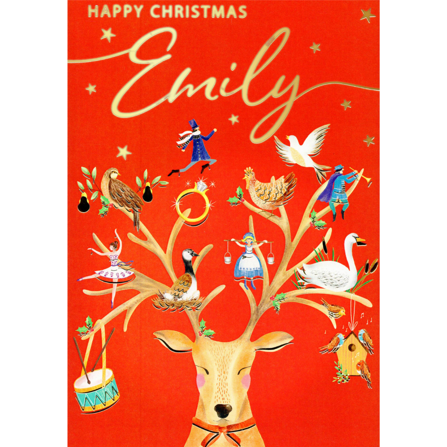 Personalised Emily Singing Musical Christmas Card