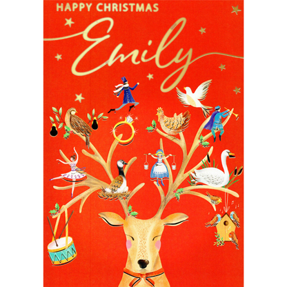 Personalised Emily Singing Musical Christmas Card
