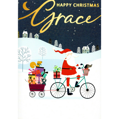 Personalised Grace Singing Musical Christmas Card
