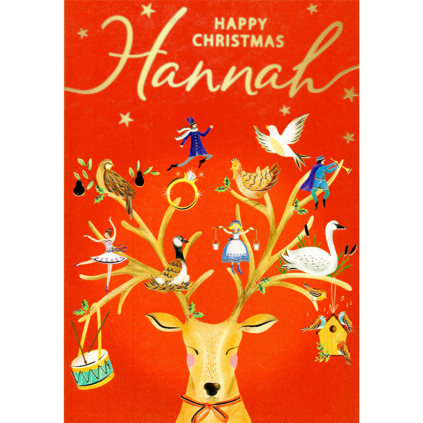 Personalised Hannah Singing Musical Christmas Card