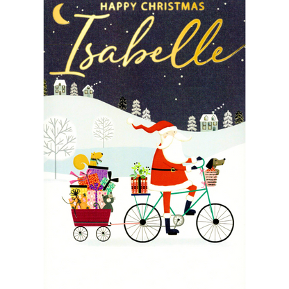 Personalised Isabelle Singing Musical Christmas Card