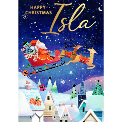 Personalised Isla Singing Musical Christmas Card
