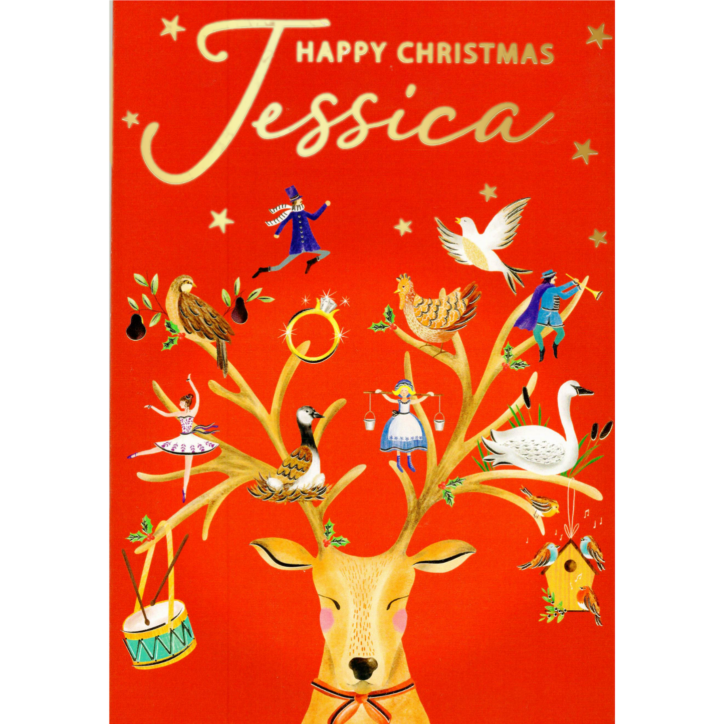 Personalised Jessica Singing Musical Christmas Card