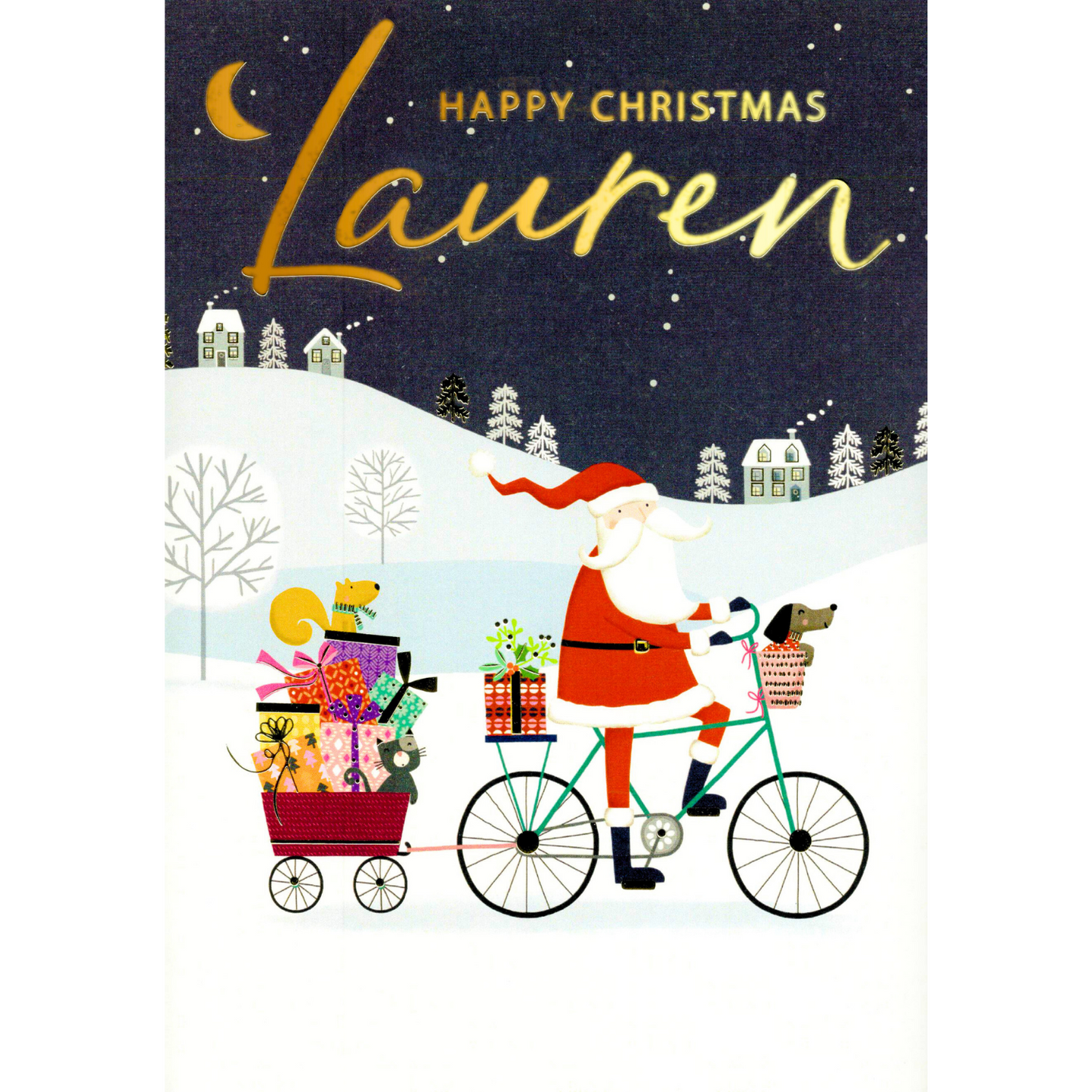 Personalised Lauren Singing Musical Christmas Card