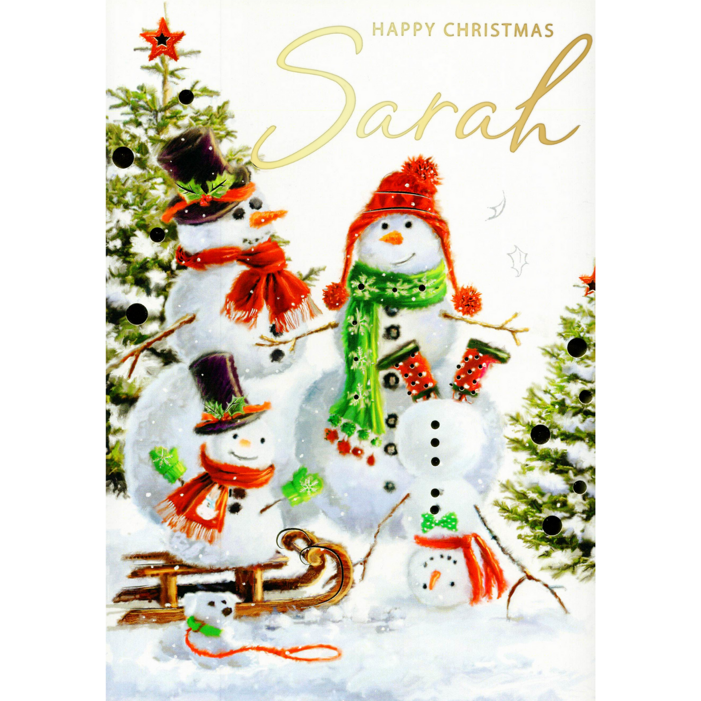 Personalised Sarah Singing Musical Christmas Card