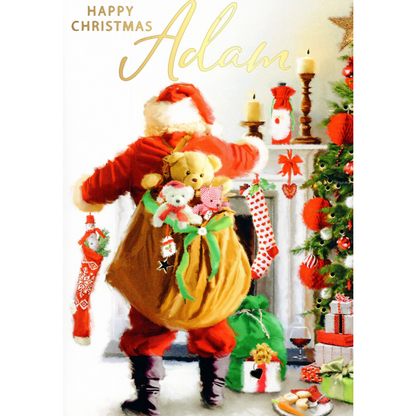 Personalised Adam Singing Musical Christmas Card