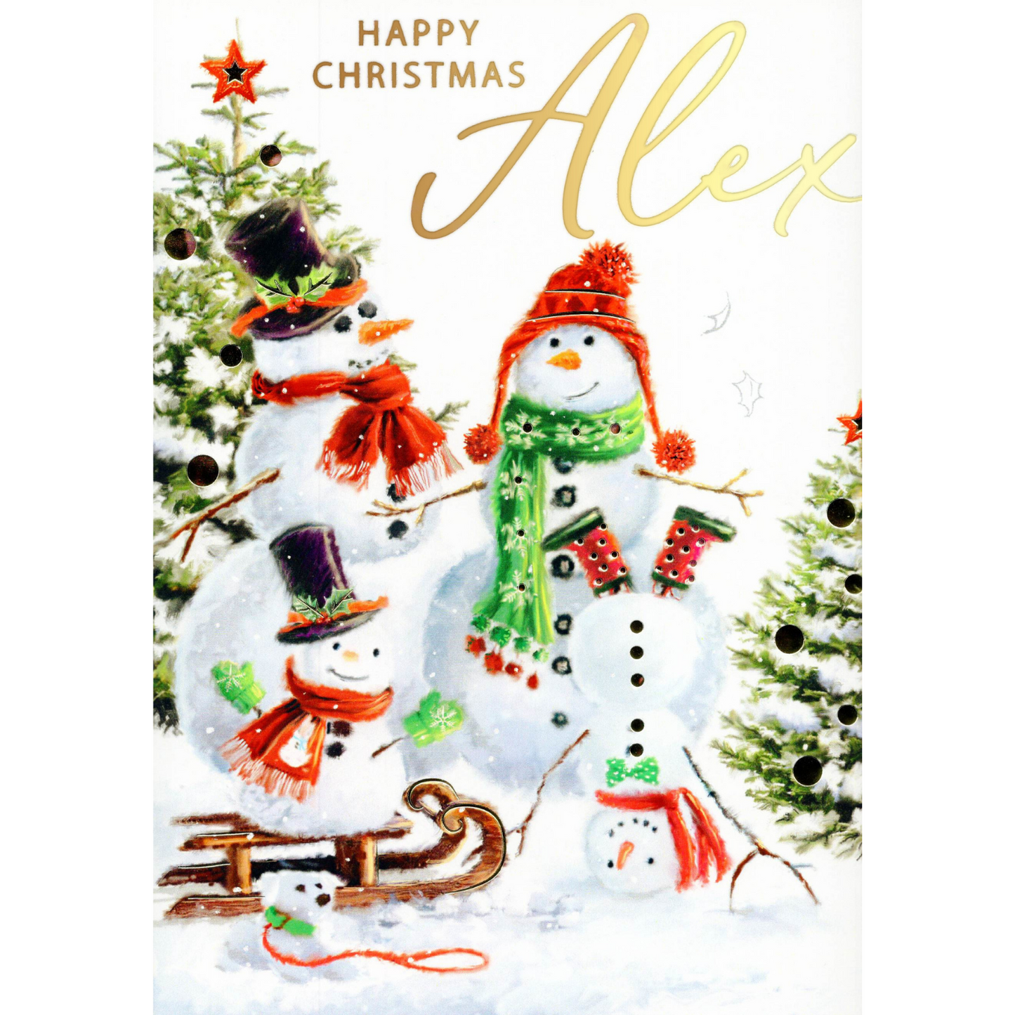 Personalised Alex Singing Musical Christmas Card