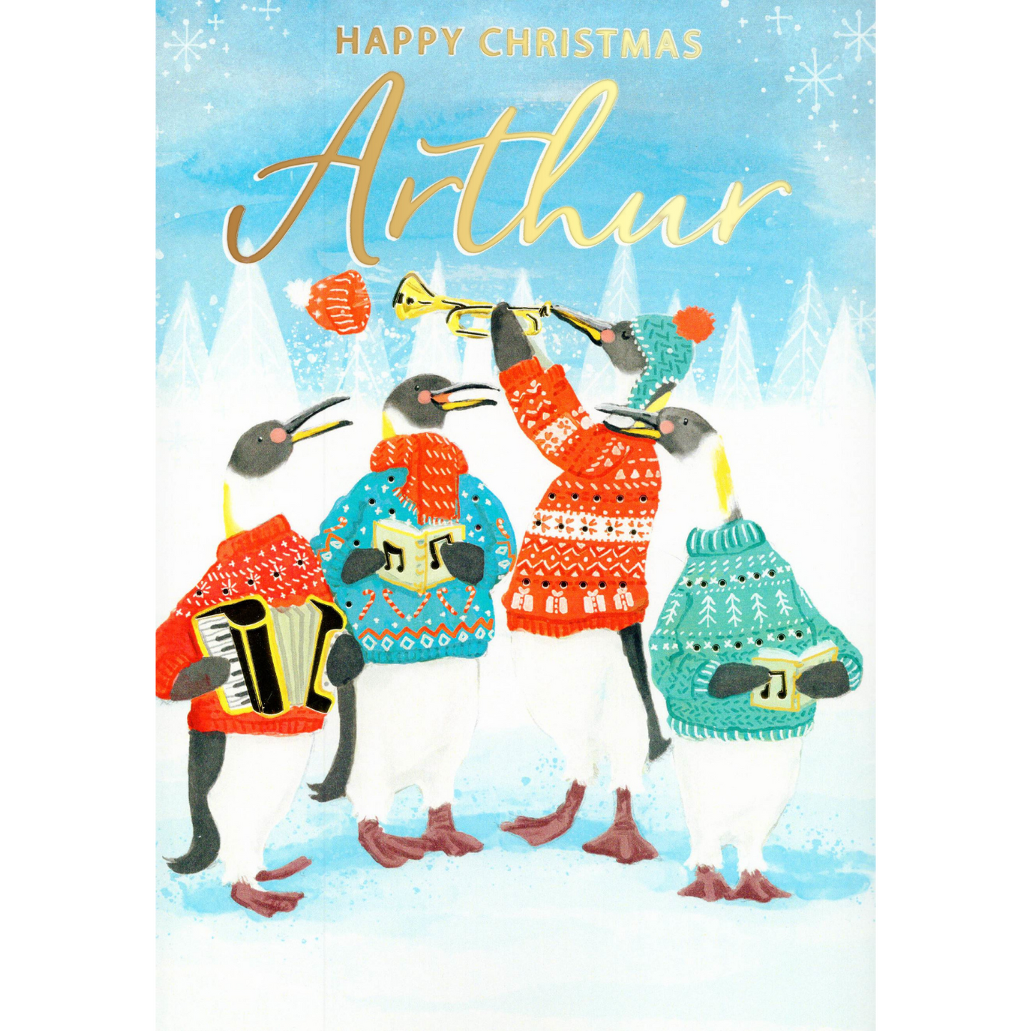 Personalised Arthur Singing Musical Christmas Card