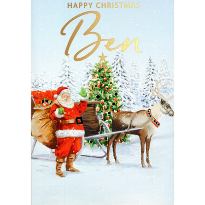 Personalised Ben Singing Musical Christmas Card