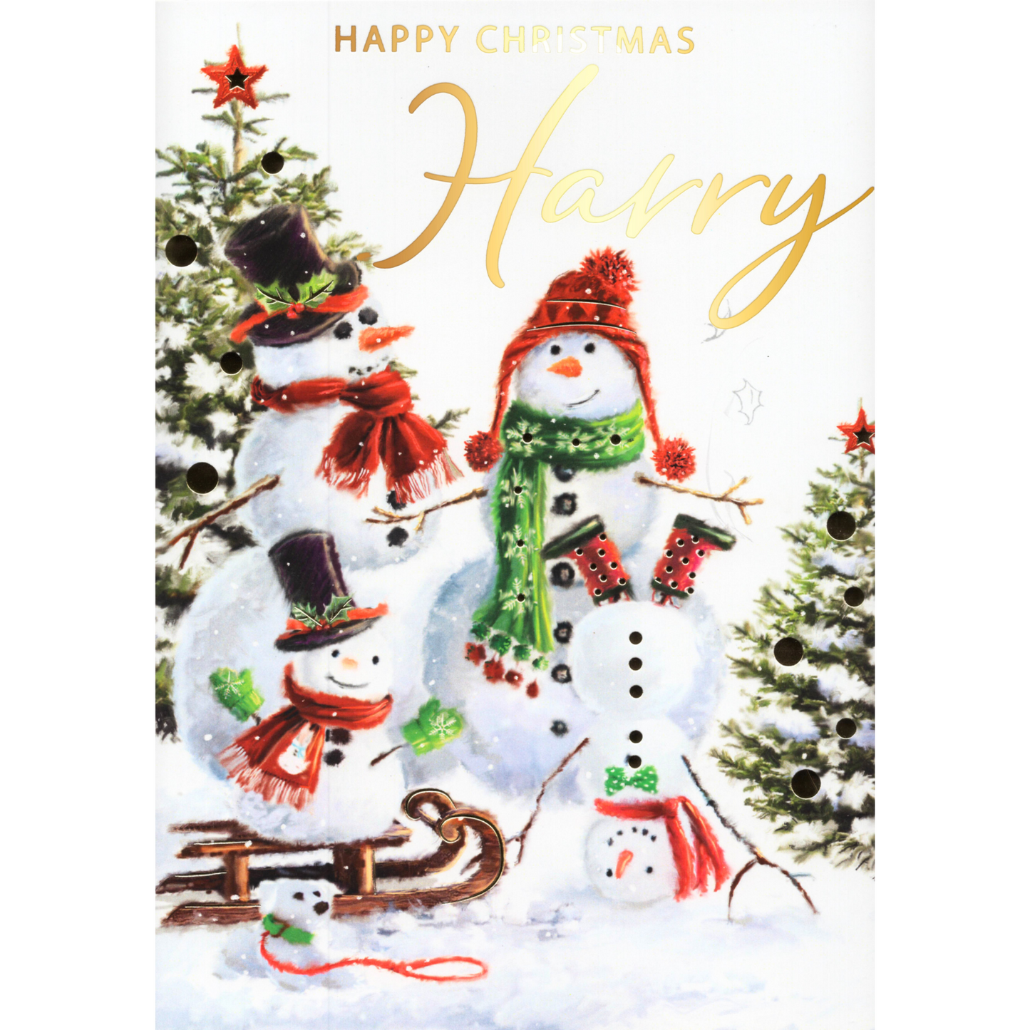 Personalised Harry Singing Musical Christmas Card