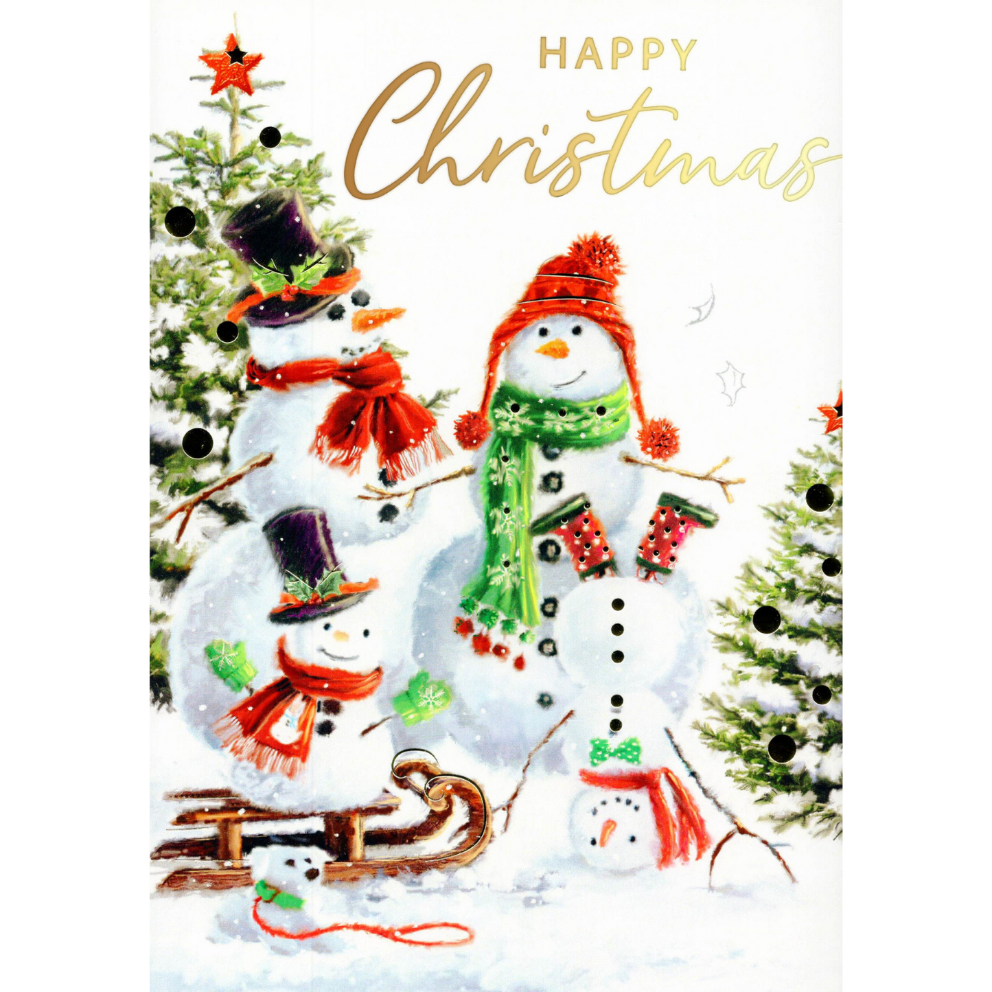 Musical Frosty Snowman Singing Happy Christmas Card