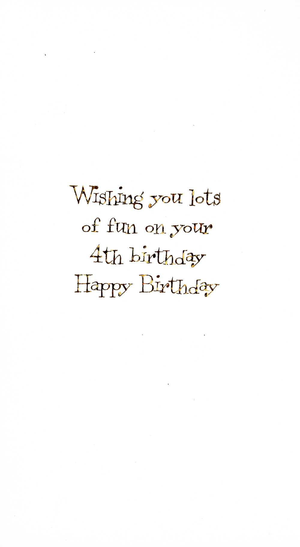 Boys 4th Birthday 4 Today Embellished Greeting Card