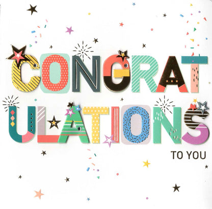 Congratulations To You Embellished Greeting Card