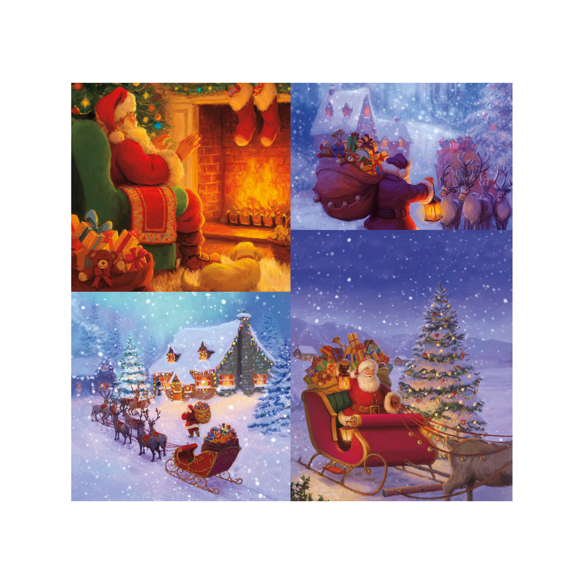 Box of 20 Assorted Festive Santa Multiple Charity Christmas Cards