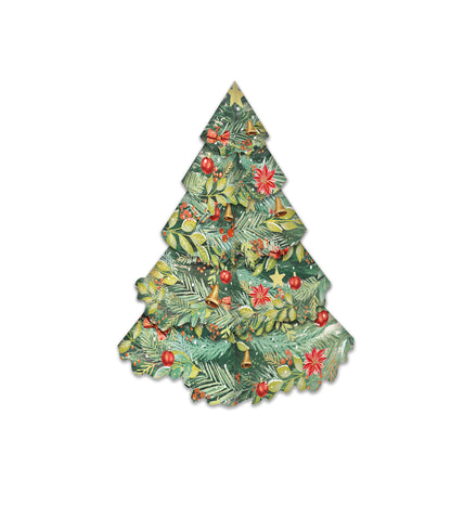 Box of 6 3D Die Cut Xmas Tree Marie Curie Charity Christmas Cards