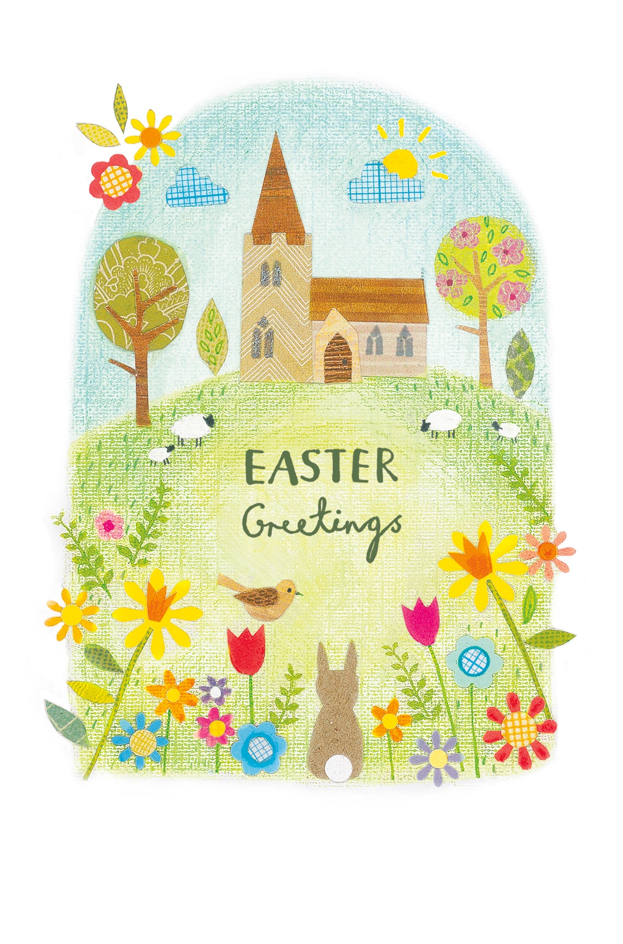 God's Blessings Easter Greetings Spring Blessings Religious Easter Greeting Card