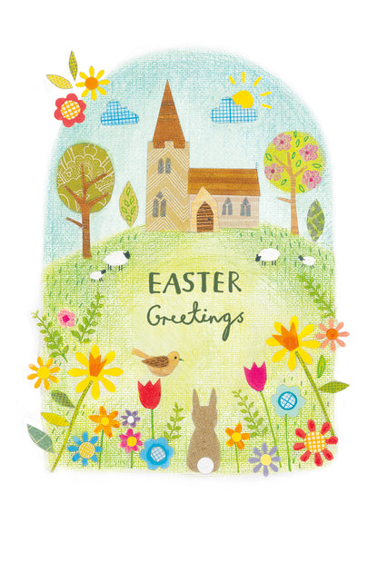 God's Blessings Easter Greetings Spring Blessings Religious Easter Greeting Card