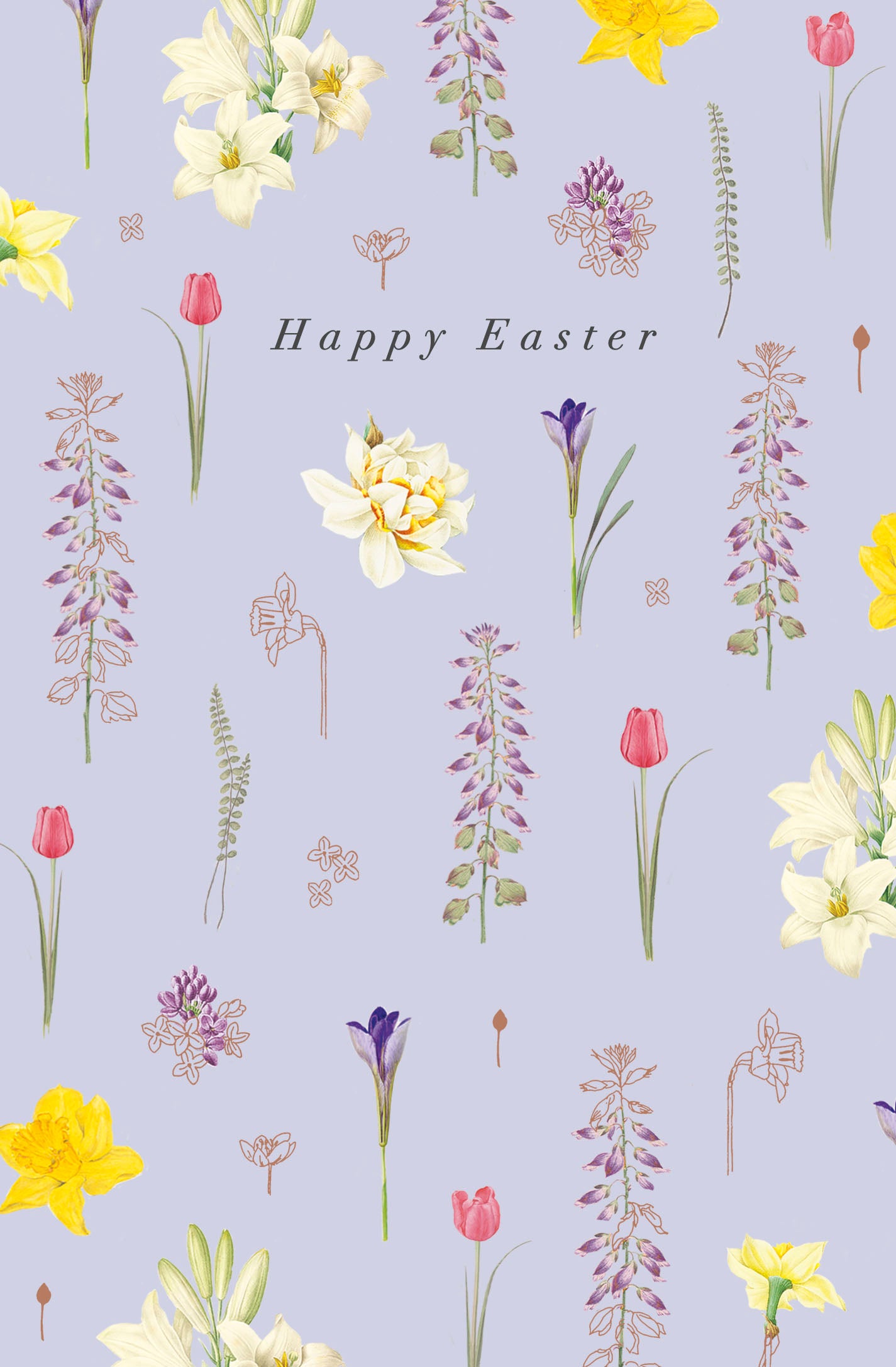 RHS Happy Easter Egg-citing Blossoms Easter Card Artistic Greeting Card