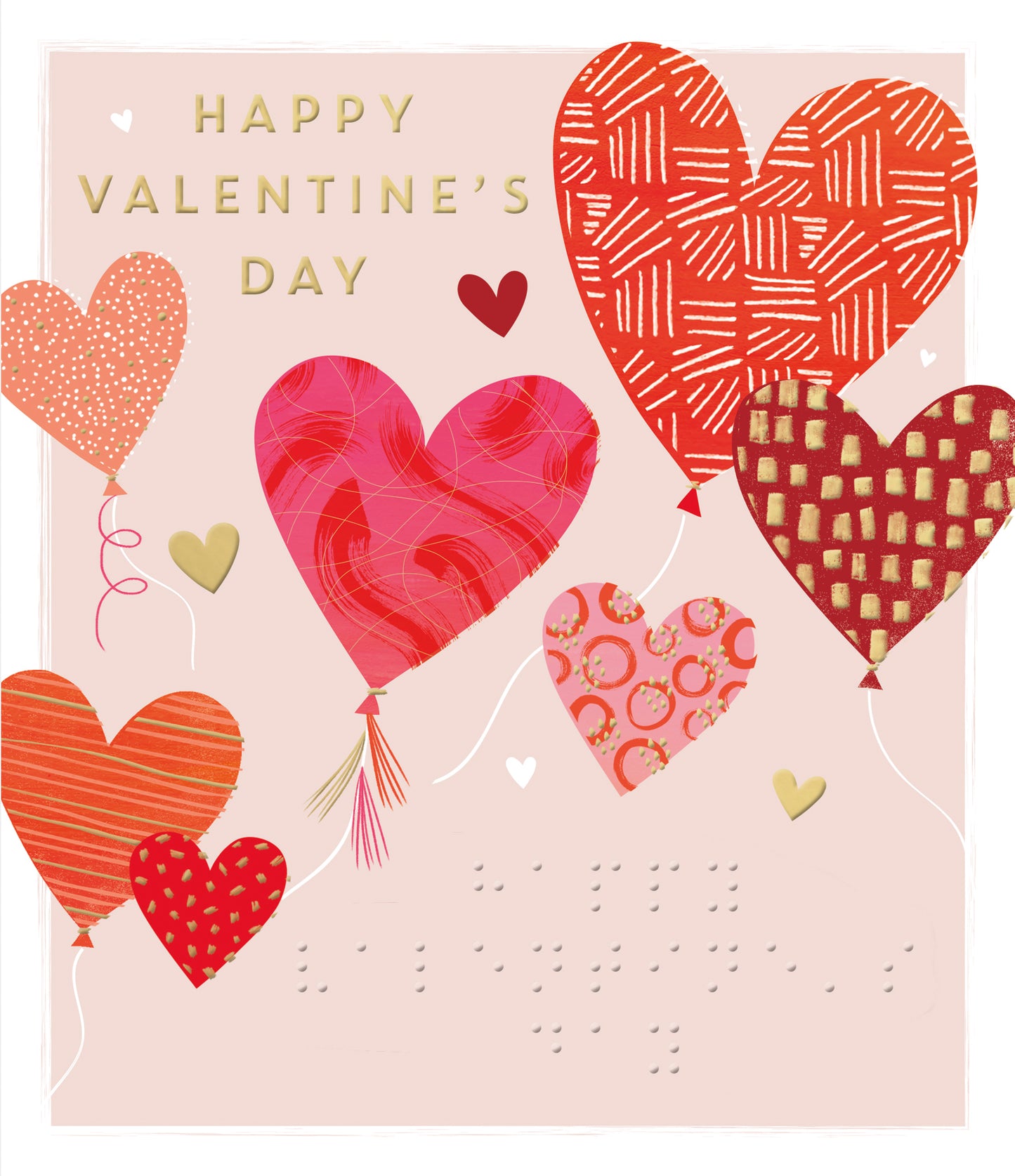 Braille Happy Valentine's Day Love In Every Touch Valentine's Day Greeting Card