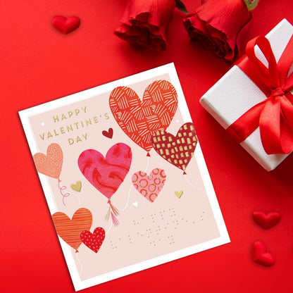 Braille Happy Valentine's Day Love In Every Touch Valentine's Day Greeting Card