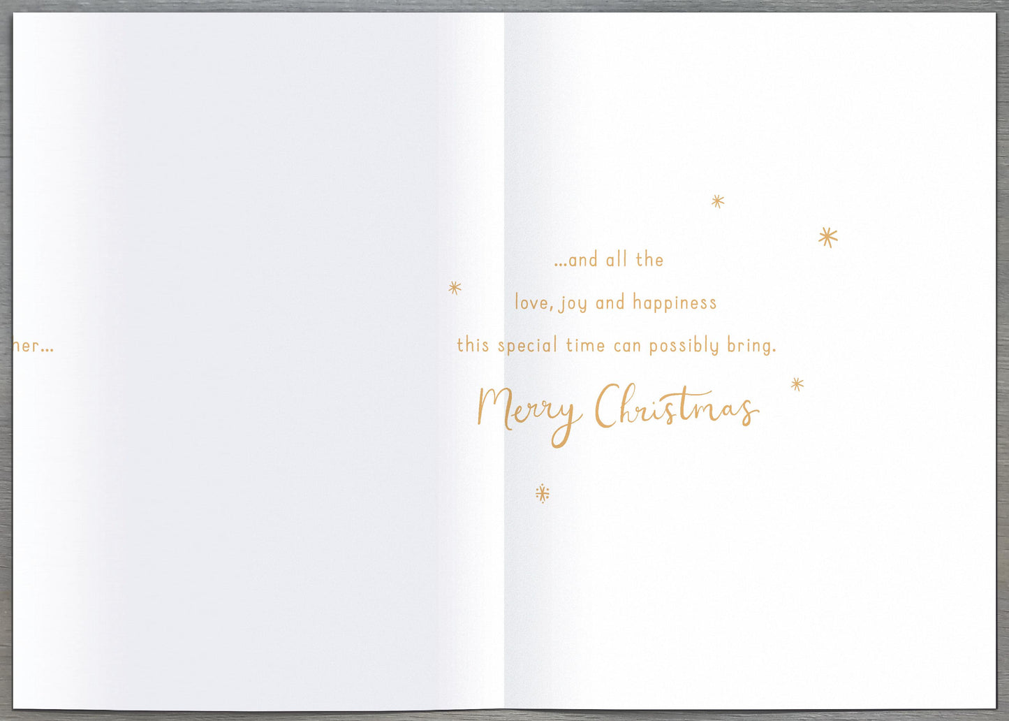 Both Of You Crescent Moon 3D Cut Out Luxury Christmas Card