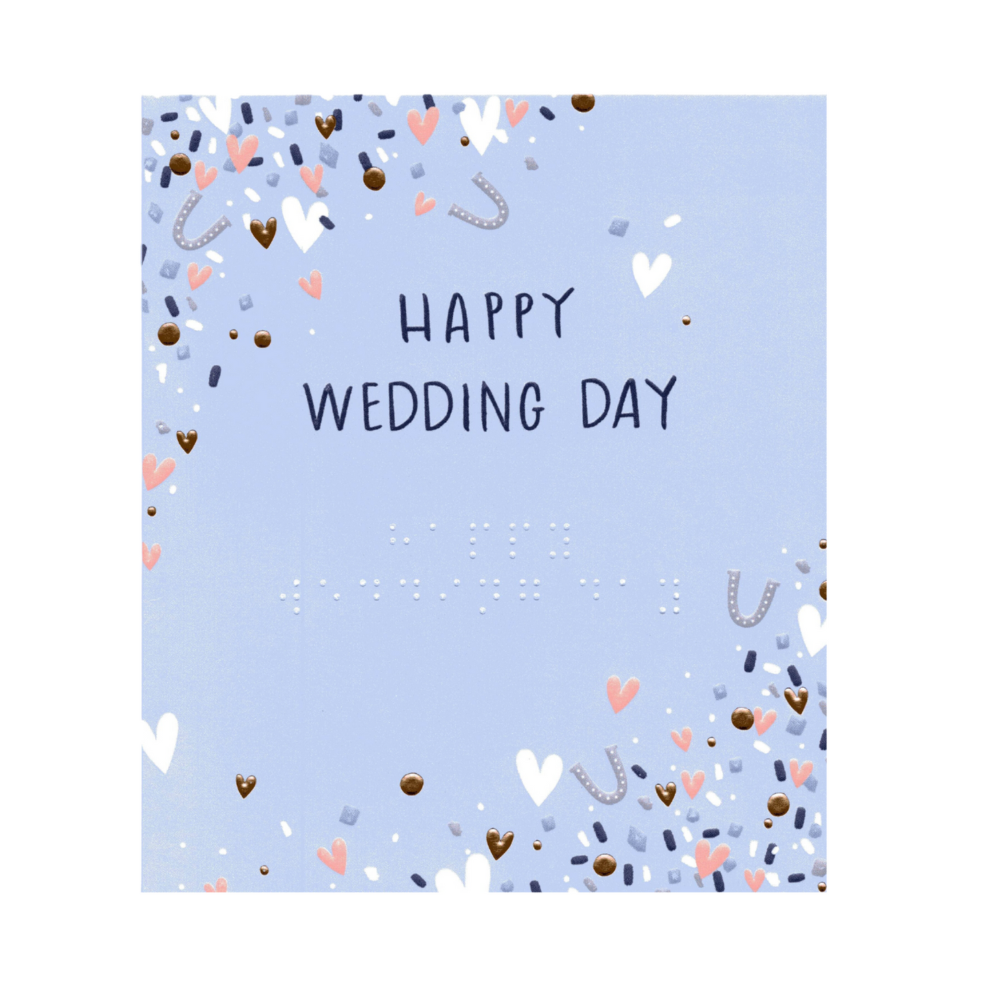Braille Wedding Card Happy Wedding Day Greeting Card