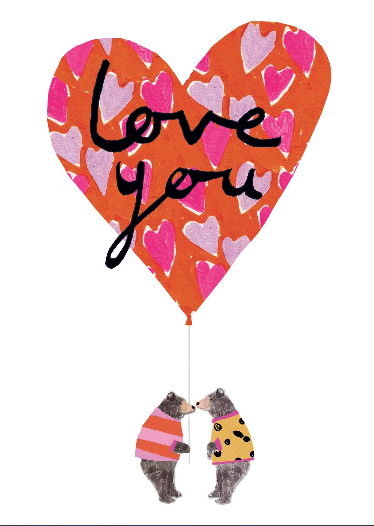 Love You Bear-Y In Love! Valentines Day Contemporary Greeting Card