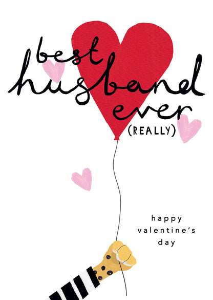 Best Husband Ever Love In The Air! Valentines Day Contemporary Greeting Card