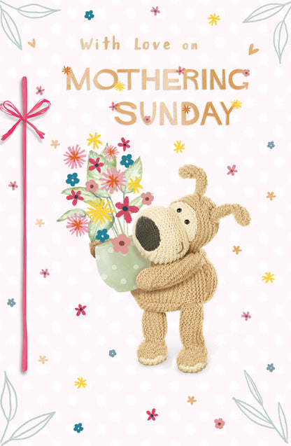 Boofle With Love On Mothering Sunday Cute Mother's Day Greeting Card