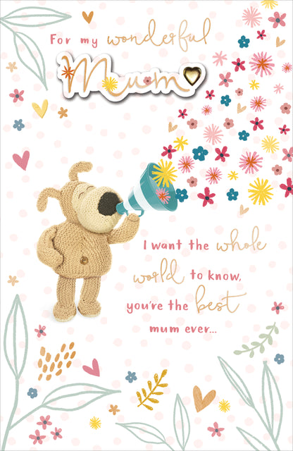 Boofle Wonderful Mum Mum's The Word Cute Mother's Day Greeting Card
