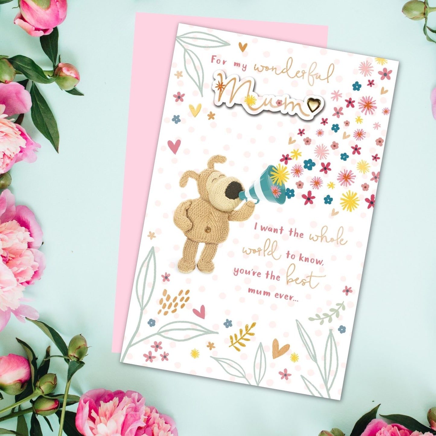 Boofle Wonderful Mum Mum's The Word Cute Mother's Day Greeting Card