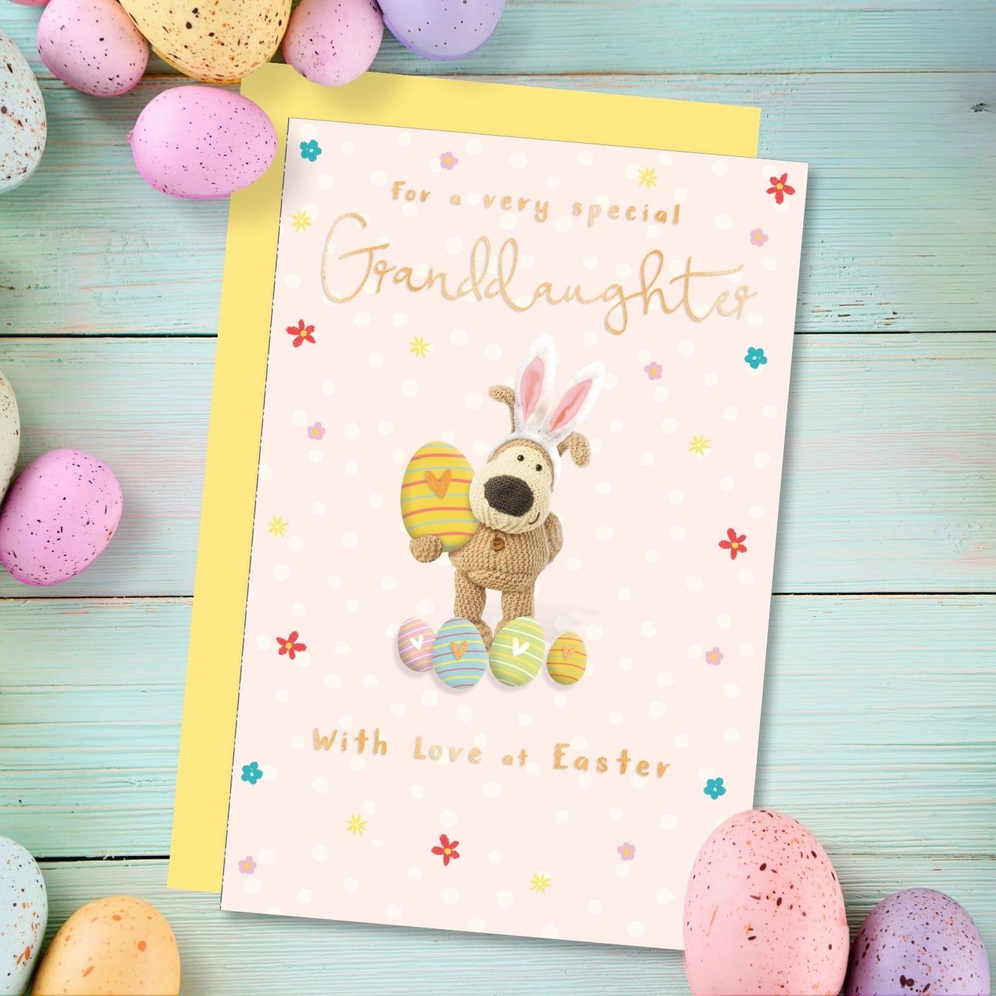 Boofle Very Special Granddaughter Hoppin' Fun Easter Card Cute Greeting Card