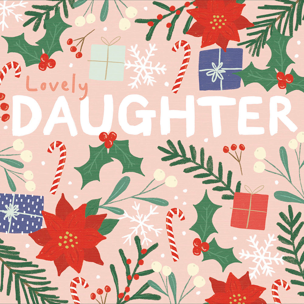 Candy Cane Lane Lovely Daughter Contemporary Christmas Card