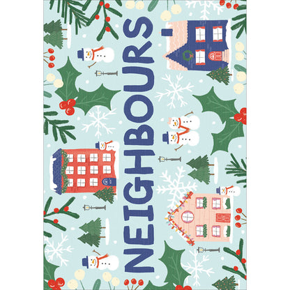 Candy Cane Lane To Neighbours Contemporary Christmas Card