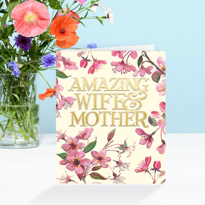 Emma Bridgewater Wife & Mother Bloom Artistic Mother's Day Greeting Card