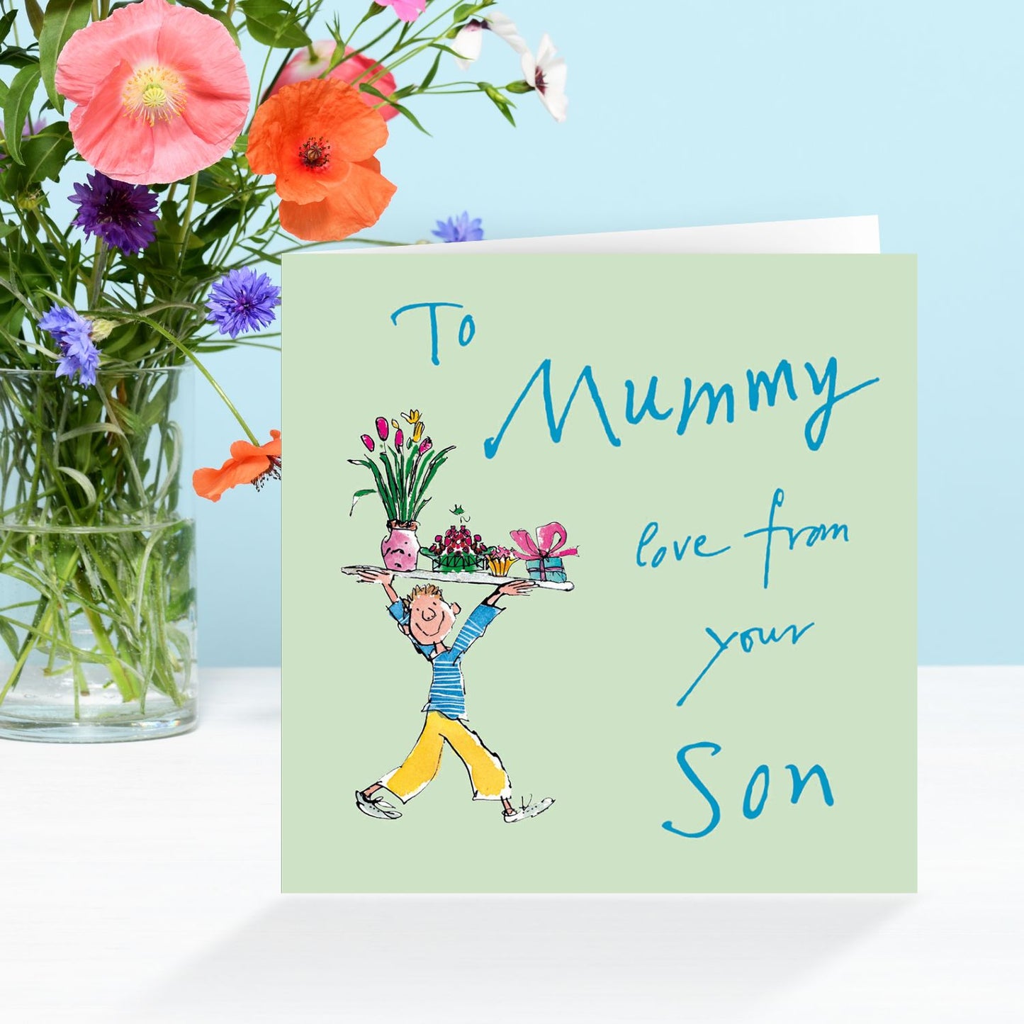 Quentin Blake From Your Son Cute Delivery Artistic Mother's Day Greeting Card