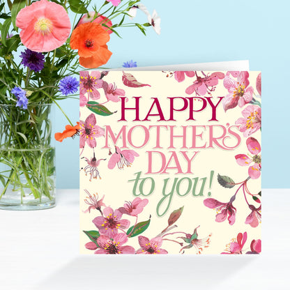 Emma Bridgewater Happy Mother's Day Mum-Osa Bloom Fest Artistic Greeting Card