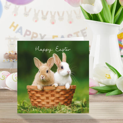 Happy Easter Double The Hoppiness Artistic Easter Greeting Card